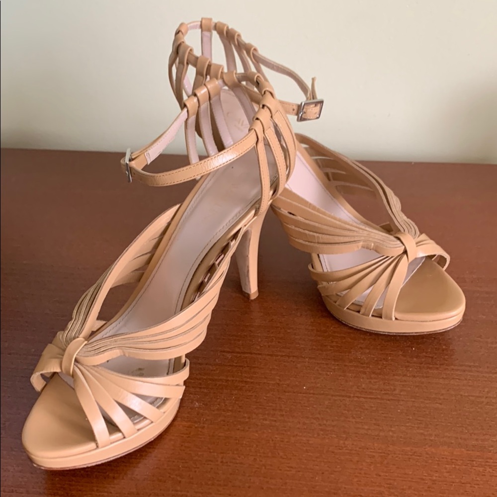 Elegant Tan Strappy Heels